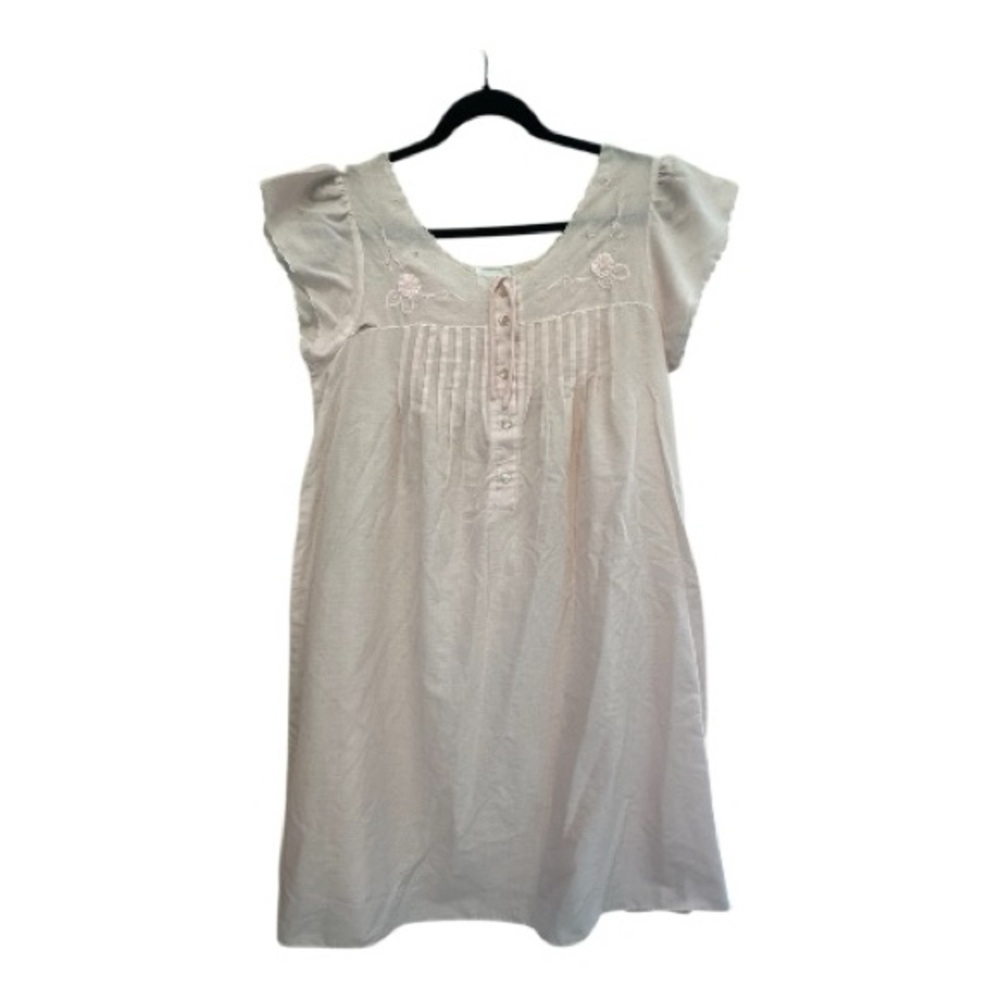 Vintage 70s/80s Nicole Blush Button-Front Nighgown (small rip) M/L